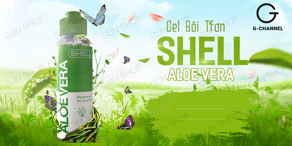 Gel bôi trơn lô hội Shell Aloe Vera 100ml mềm mượt thân thiện da Gel bôi trơn lô hội Shell Aloe Vera 100ml mềm mượt thân thiện da
