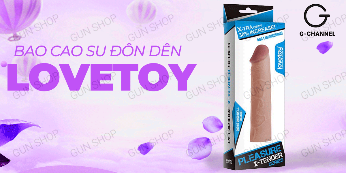 Đôn dên Lovetoy Pleasure X-Tender tăng kích thước mềm mịn Đôn dên Lovetoy Pleasure X-Tender tăng kích thước mềm mịn