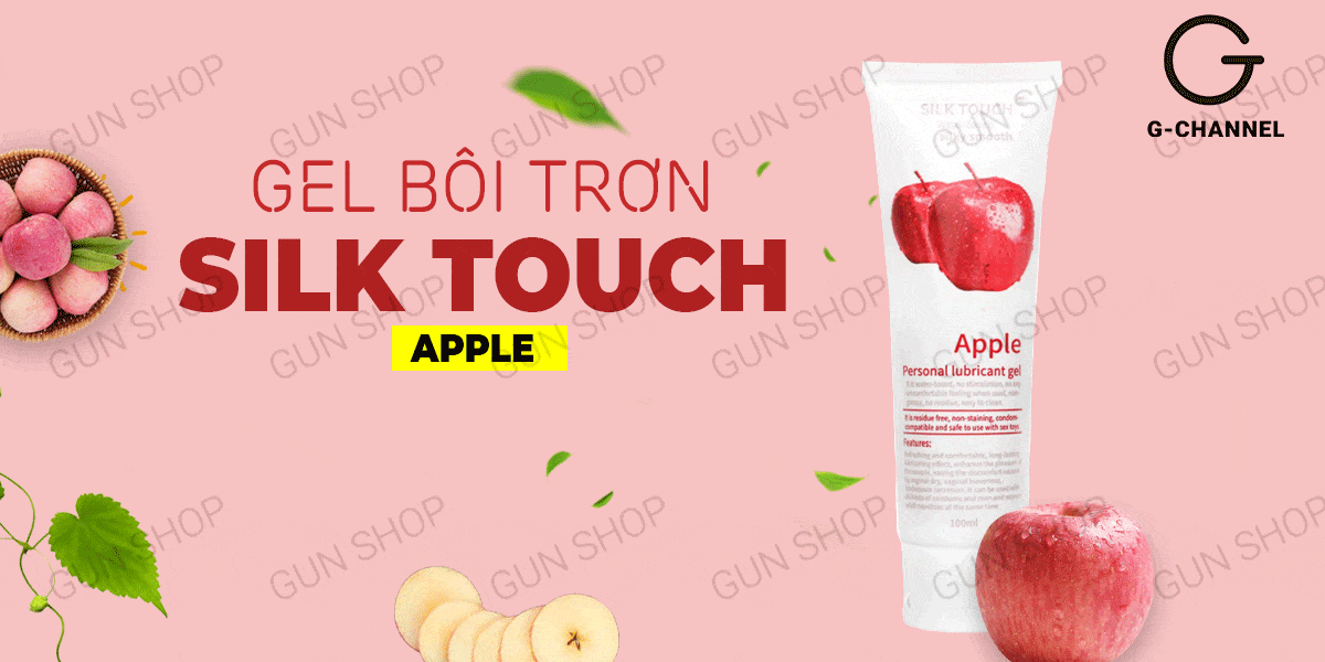 Gel bôi trơn hương táo Silk Touch 100ml bôi trơn quan hệ an toàn dịu nhẹ Gel bôi trơn hương táo Silk Touch 100ml bôi trơn quan hệ an toàn dịu nhẹ