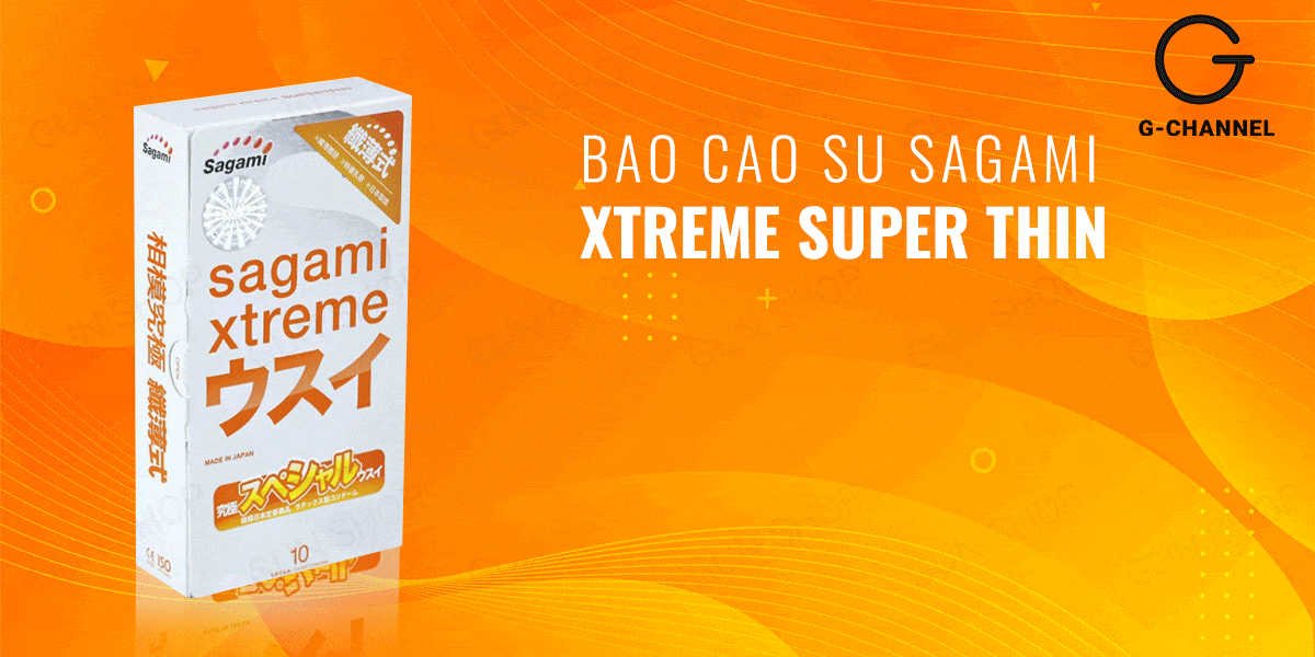 Bao cao su Sagami Xtreme Super Thin siêu mỏng ôm sát 10 cái Bao cao su Sagami Xtreme Super Thin siêu mỏng ôm sát 10 cái