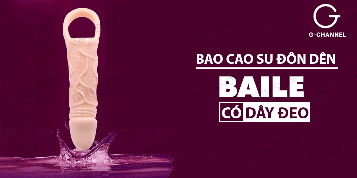Bao cao su đôn dên Baile Extension tăng kích thước có dây Bao cao su đôn dên Baile Extension tăng kích thước có dây