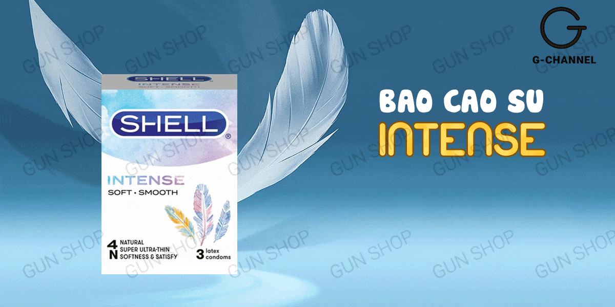 Bao cao su Shell Intense Hàn Quốc siêu mỏng 0.04mm an toàn, cảm giác thật Bao cao su Shell Intense Hàn Quốc siêu mỏng 0.04mm an toàn, cảm giác thật