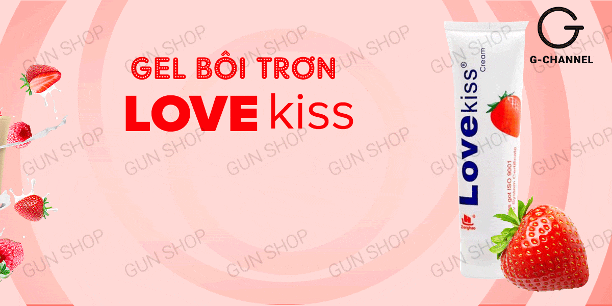 Gel bôi trơn Love Kiss hương dâu 100ml an toàn, mềm mượt khi quan hệ Gel bôi trơn Love Kiss hương dâu 100ml an toàn, mềm mượt khi quan hệ