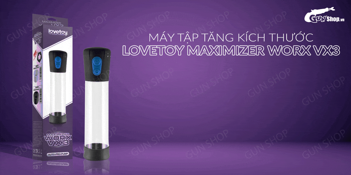 Máy tập tăng kích thước dương vật Lovetoy Maximizer Worx VX3 hút chân không Máy tập tăng kích thước dương vật Lovetoy Maximizer Worx VX3 hút chân không