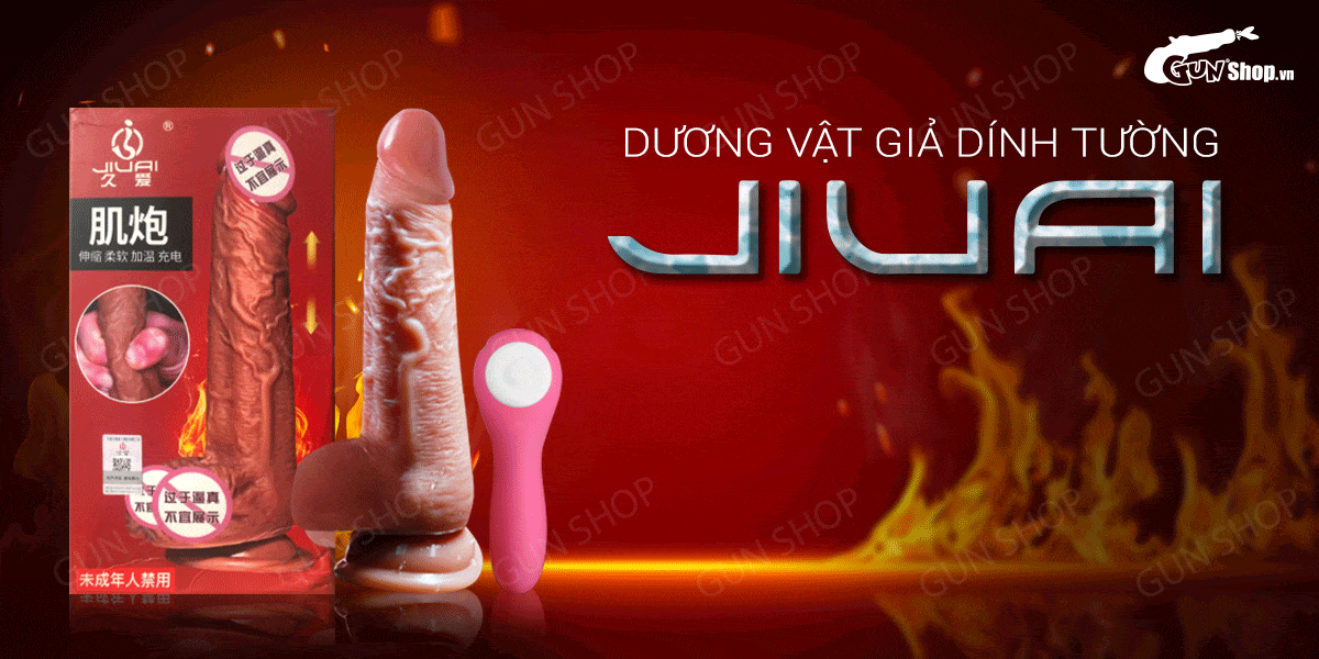 Dương vật giả dính tường Jiuai silicon mềm mại rung dùng sạc Dương vật giả dính tường Jiuai silicon mềm mại rung dùng sạc
