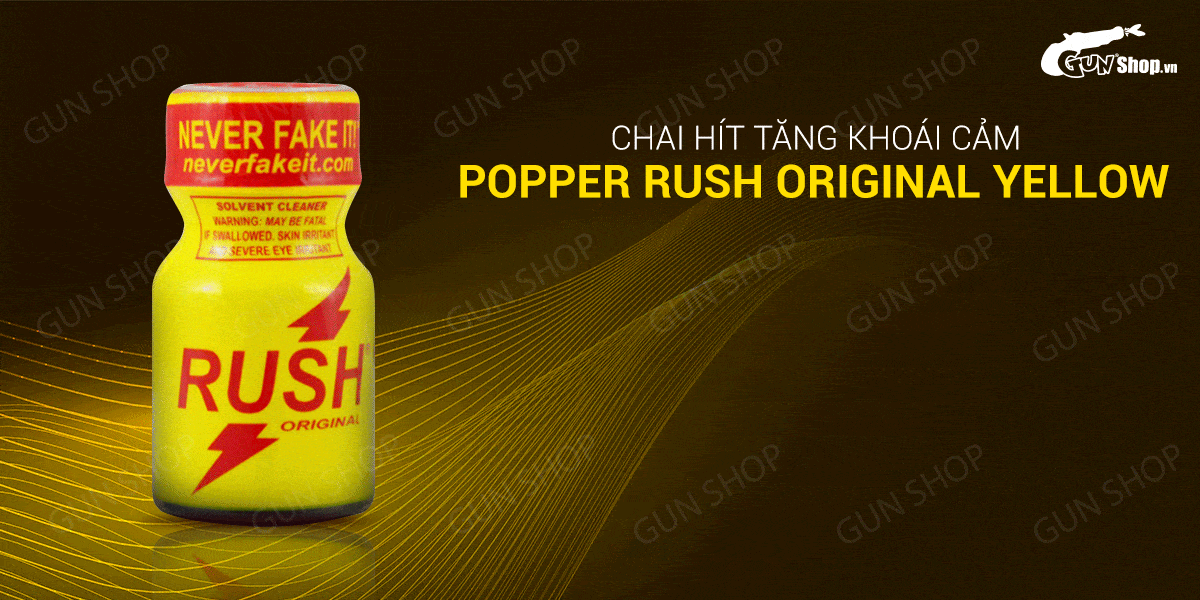 Popper Rush Original Yellow 10ml USA hít kích thích cực mạnh Popper Rush Original Yellow 10ml USA hít kích thích cực mạnh