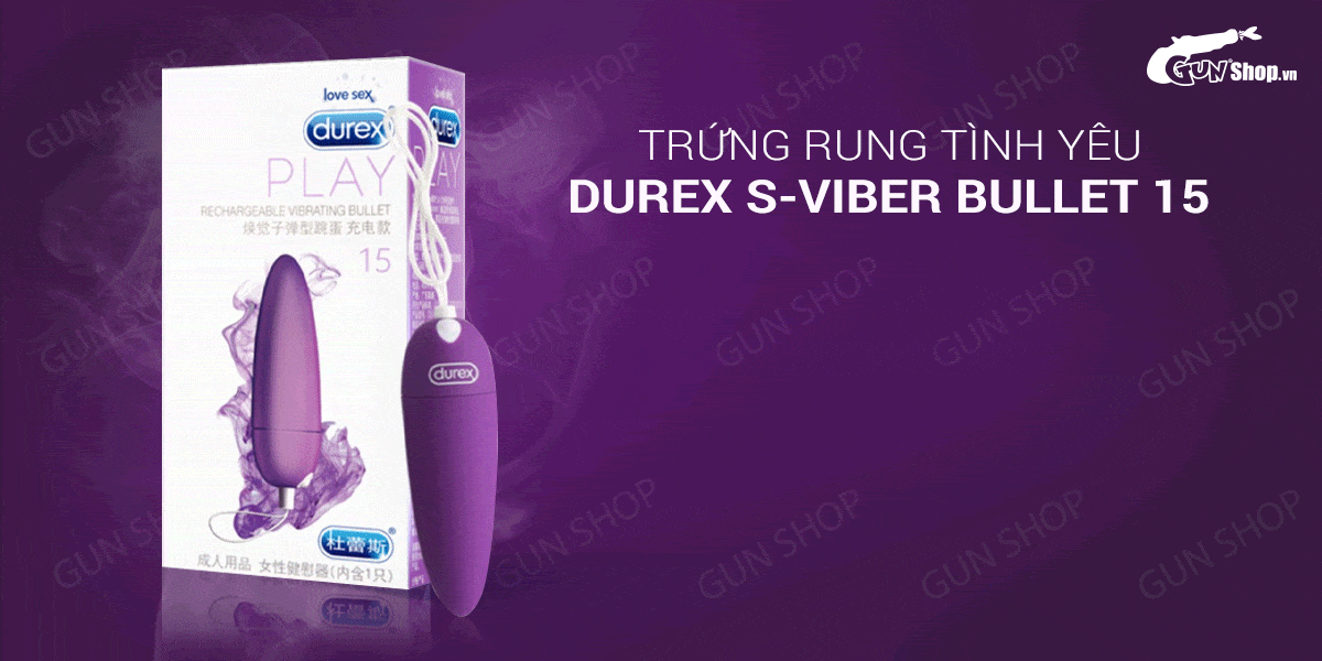 Trứng rung Durex S-Viber Bullet 15 cao cấp, thiết kế nhỏ gọn hiện đại Trứng rung Durex S-Viber Bullet 15 cao cấp, thiết kế nhỏ gọn hiện đại