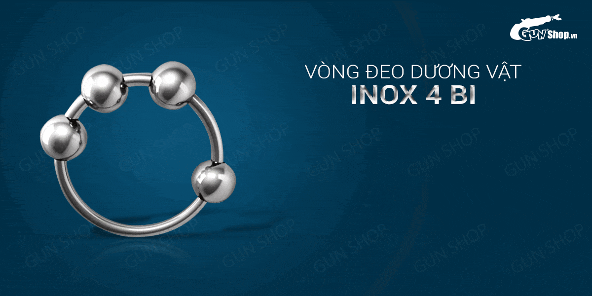 Vòng đeo dương vật inox 4 bi kéo dài thời gian quan hệ hỗ trợ sinh lý nam Vòng đeo dương vật inox 4 bi kéo dài thời gian quan hệ hỗ trợ sinh lý nam