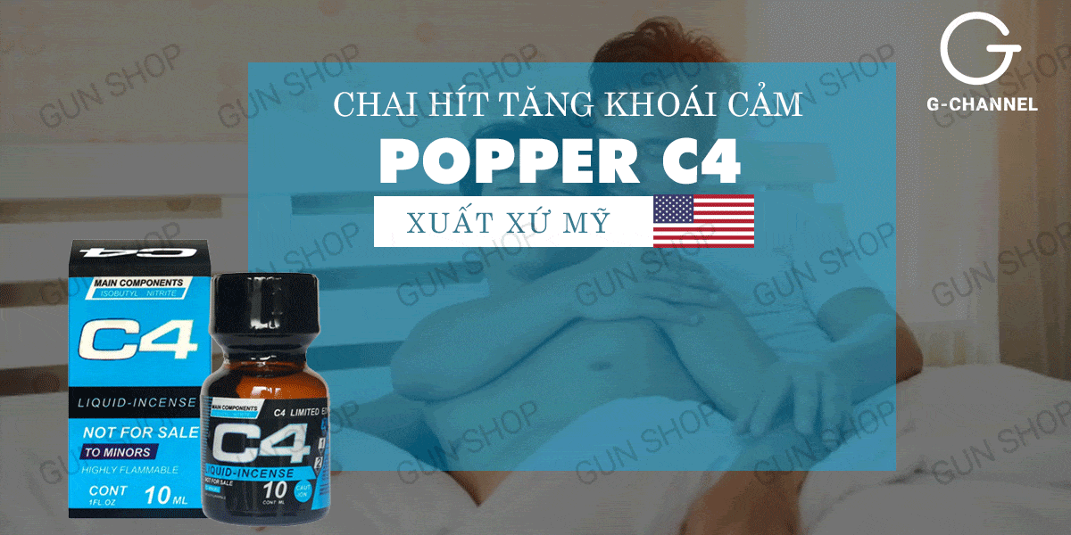Popper C4 Blue 10ml Mỹ chính hãng tăng khoái cảm thư giãn cơ hậu môn Popper C4 Blue 10ml Mỹ chính hãng tăng khoái cảm thư giãn cơ hậu môn