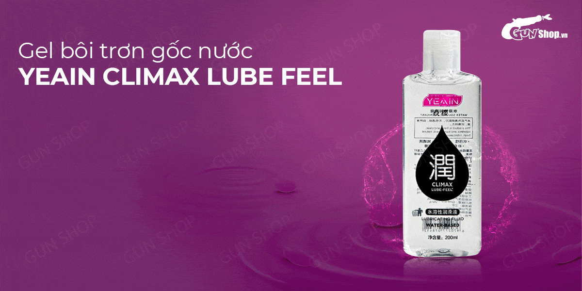 Gel bôi trơn gốc nước Yeain Climax Lube Feel 200ml mềm mượt Gel bôi trơn gốc nước Yeain Climax Lube Feel 200ml mềm mượt
