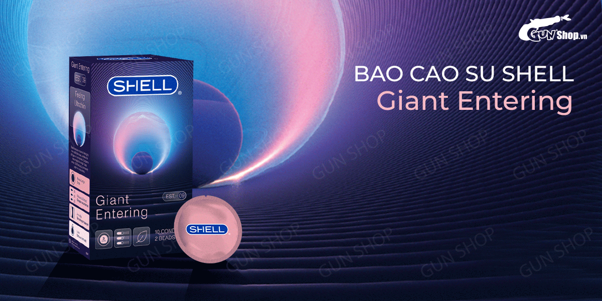 Bao cao su Shell Giant Entering gân bi tăng cảm giác kéo dài quan hệ Bao cao su Shell Giant Entering gân bi tăng cảm giác kéo dài quan hệ
