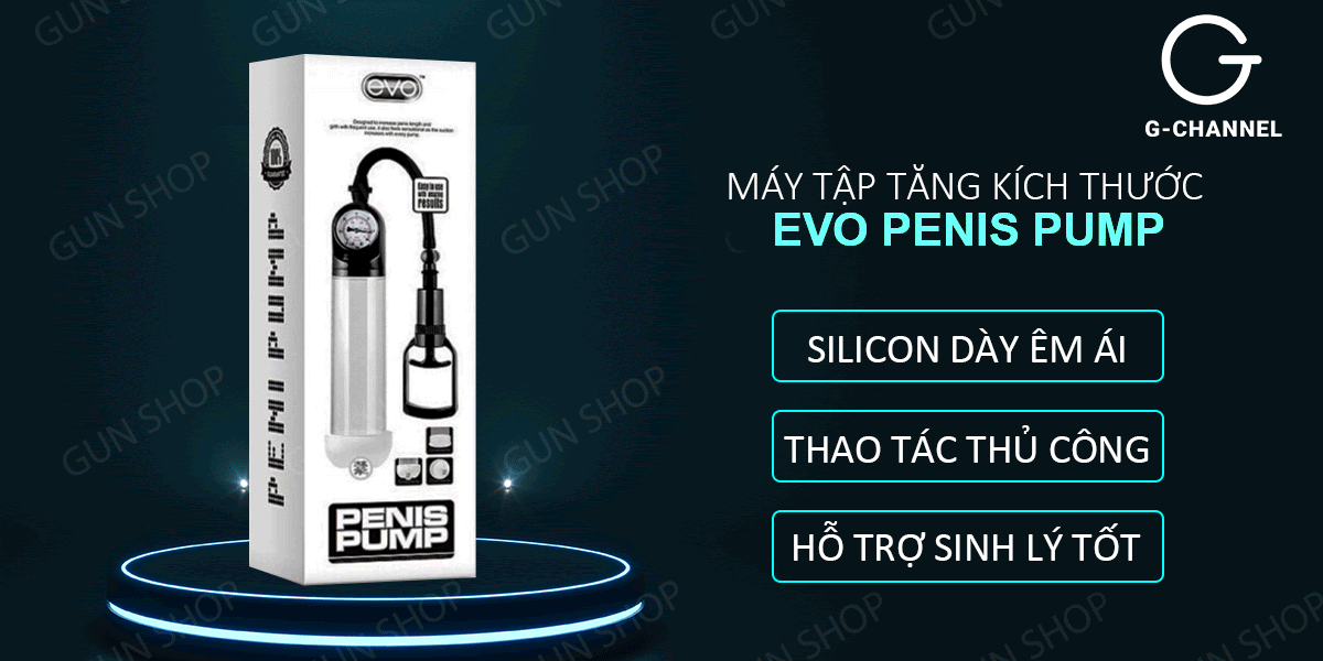 Máy tập dương vật Evo Penis Pump kéo tay tăng kích thước hiệu quả Máy tập dương vật Evo Penis Pump kéo tay tăng kích thước hiệu quả