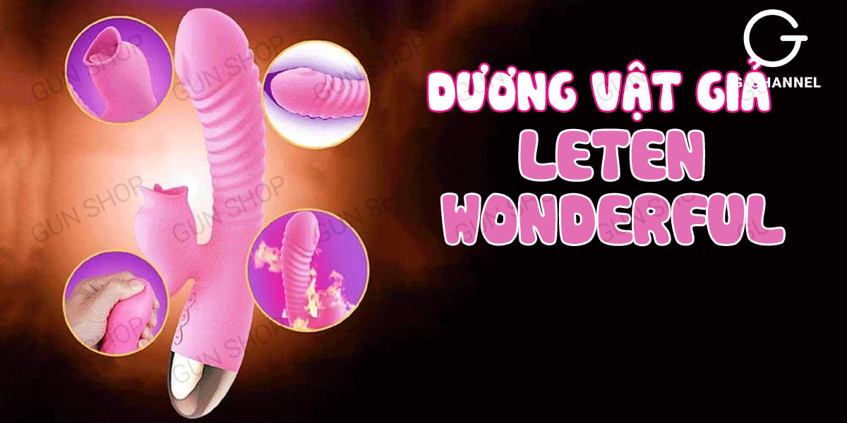 Dương vật giả rung kép Leten Wonderful sạc điện khoái cảm đa chế độ Dương vật giả rung kép Leten Wonderful sạc điện khoái cảm đa chế độ