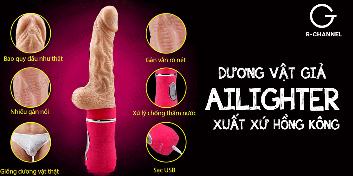 Dương vật giả Ailighter rung thụt toả nhiệt silicon mềm mại thật Dương vật giả Ailighter rung thụt toả nhiệt silicon mềm mại thật