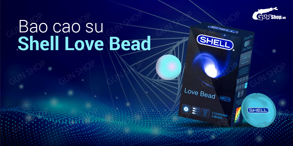 Bao cao su Shell Love Bead gân nổi kéo dài thời gian tăng kích thước Bao cao su Shell Love Bead gân nổi kéo dài thời gian tăng kích thước