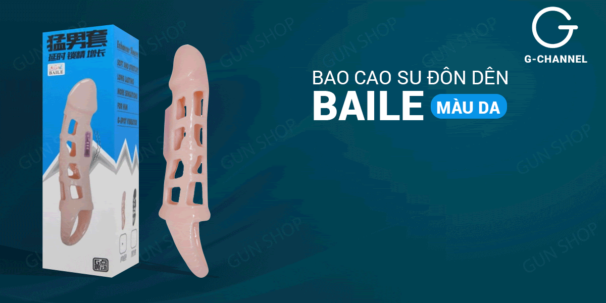 Bao cao su đôn dên Baile màu da dây đeo rung kích thước lớn ôm sát an toàn Bao cao su đôn dên Baile màu da dây đeo rung kích thước lớn ôm sát an toàn