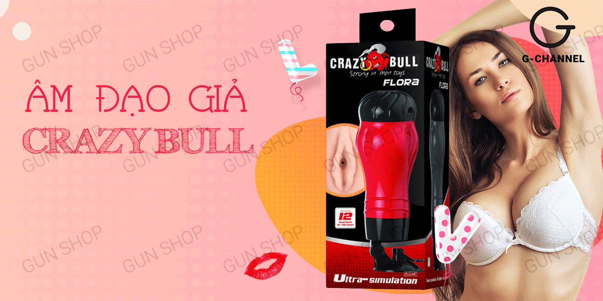 Âm đạo giả Baile Crazy Bull Red Flora dính tường 12 chế độ rung Âm đạo giả Baile Crazy Bull Red Flora dính tường 12 chế độ rung
