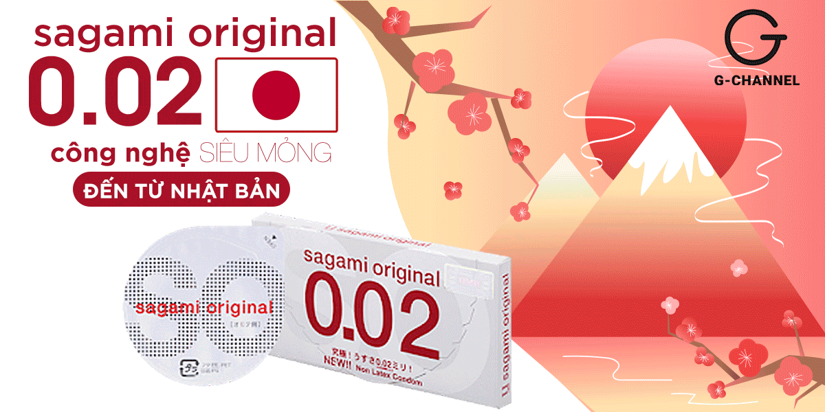 Bao cao su Sagami 002 siêu mỏng 0.02mm trải nghiệm chân thật Bao cao su Sagami 002 siêu mỏng 0.02mm trải nghiệm chân thật