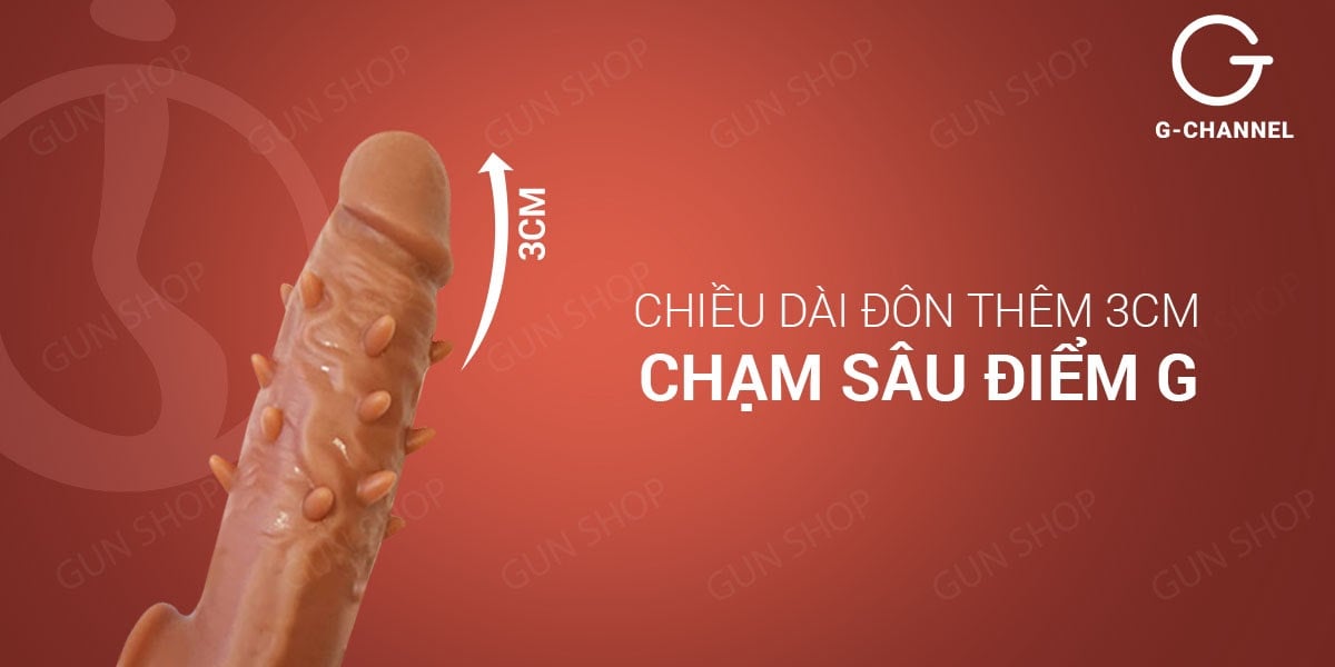 Bao cao su đôn dên Jiuai gai nổi kích thước tăng 3-5cm hiệu quả Bao cao su đôn dên Jiuai gai nổi kích thước tăng 3-5cm hiệu quả