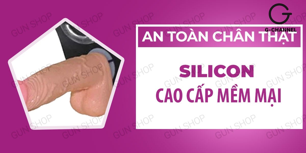 Dương vật giả rung dây đeo Baile Vibra silicon mềm mại thật Dương vật giả rung dây đeo Baile Vibra silicon mềm mại thật