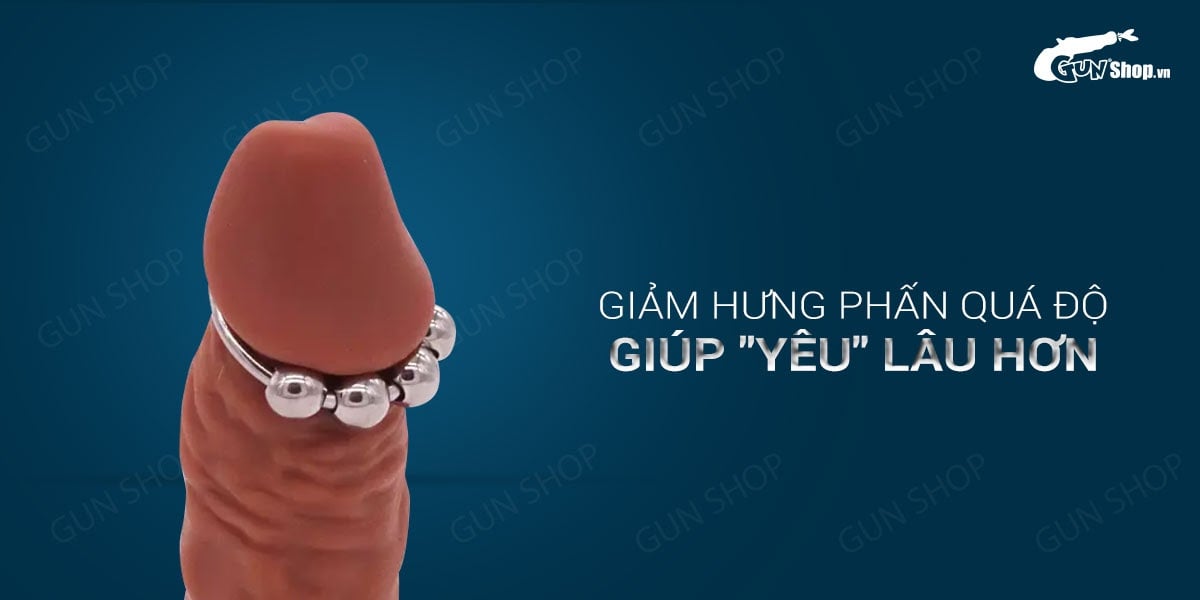 Vòng đeo dương vật inox 4 bi kéo dài thời gian quan hệ hỗ trợ sinh lý nam Vòng đeo dương vật inox 4 bi kéo dài thời gian quan hệ hỗ trợ sinh lý nam