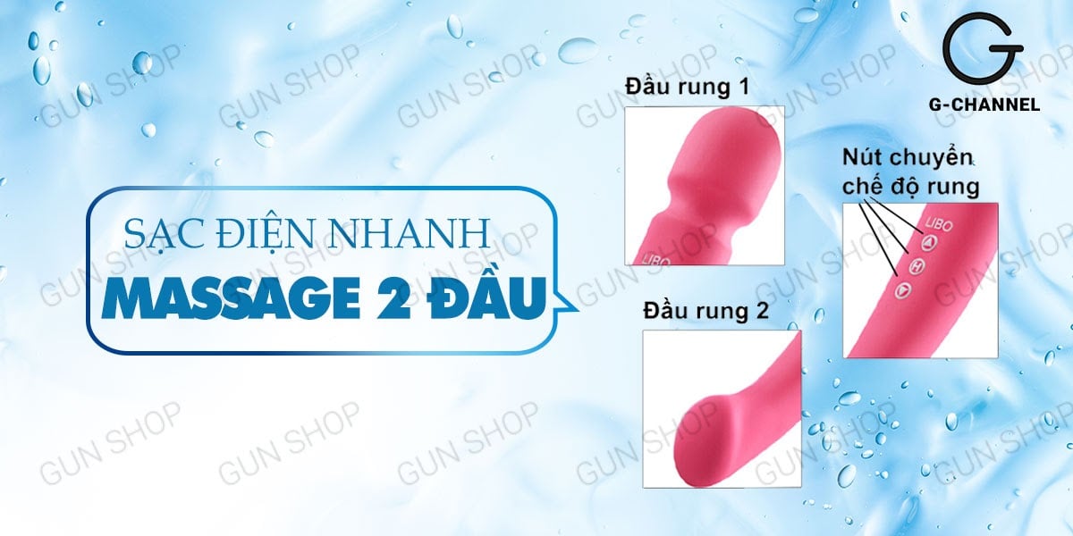 Máy massage rung 2 đầu Libo Scorpio nhiều chế độ, sạc tiện lợi Máy massage rung 2 đầu Libo Scorpio nhiều chế độ, sạc tiện lợi