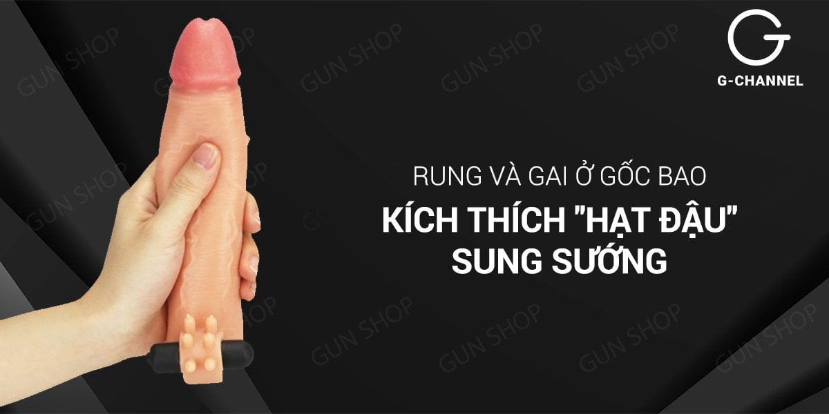 Bao cao su đôn dên Lovetoy Nature Extender tăng kích thước đến 38mm rung mạnh Bao cao su đôn dên Lovetoy Nature Extender tăng kích thước đến 38mm rung mạnh