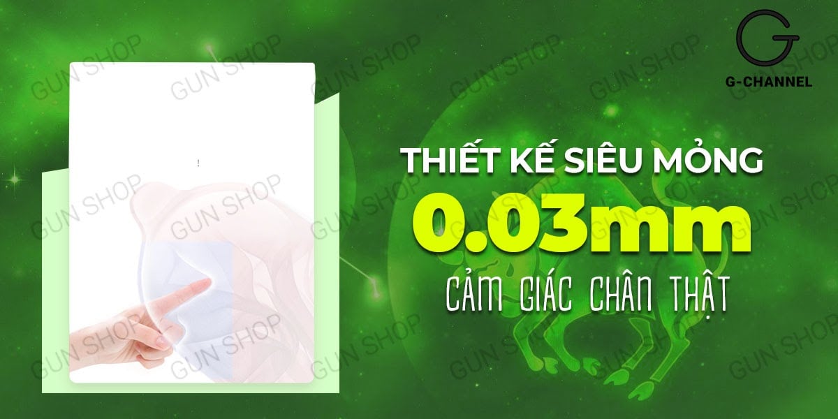 Bao cao su Ropockon cung Kim Ngưu mỏng 0.03mm hương dâu sang trọng Bao cao su Ropockon cung Kim Ngưu mỏng 0.03mm hương dâu sang trọng