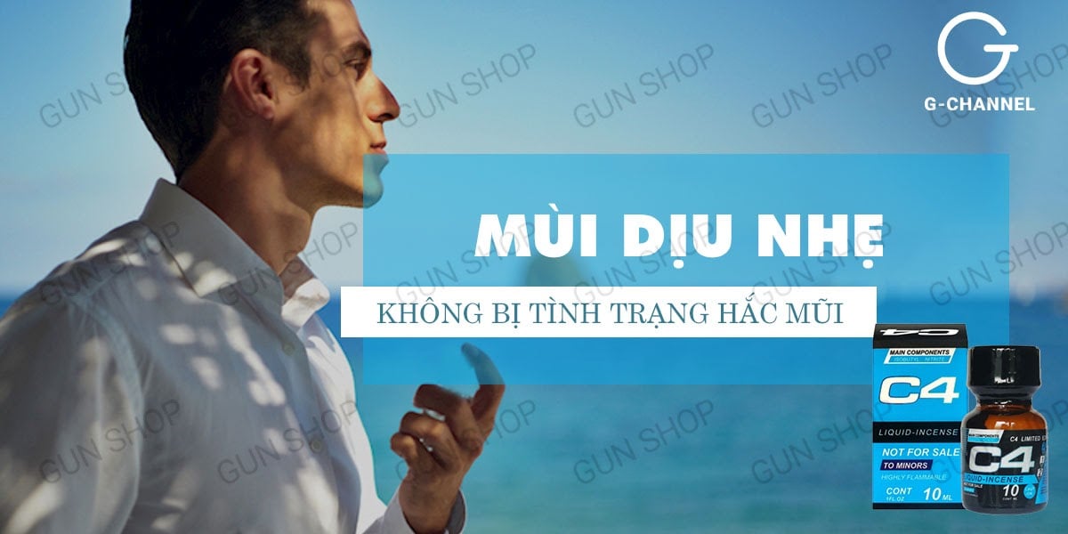 Popper C4 Blue 10ml Mỹ chính hãng tăng khoái cảm thư giãn cơ hậu môn Popper C4 Blue 10ml Mỹ chính hãng tăng khoái cảm thư giãn cơ hậu môn