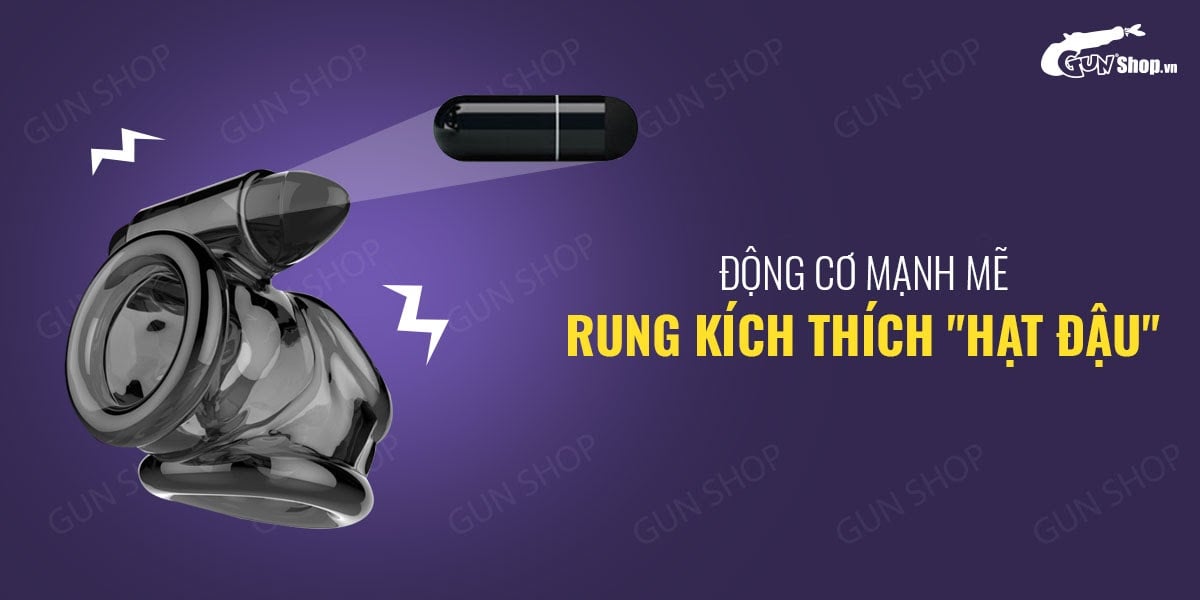 Bao cao su đôn dên Cock Sleeves rung mạnh đeo gốc tăng khoái cảm Bao cao su đôn dên Cock Sleeves rung mạnh đeo gốc tăng khoái cảm