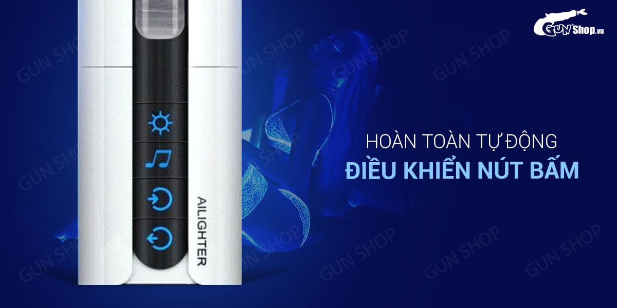 Âm đạo giả Ailighter Airjet rung dính tường đa chế độ sạc điện Âm đạo giả Ailighter Airjet rung dính tường đa chế độ sạc điện