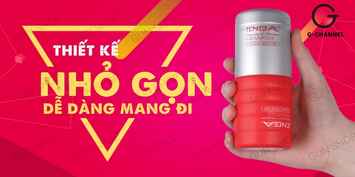 Âm đạo giả 2 đầu nhỏ gọn Tenga Double Hole Cup chính hãng Âm đạo giả 2 đầu nhỏ gọn Tenga Double Hole Cup chính hãng