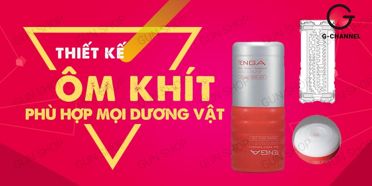 Âm đạo giả 2 đầu nhỏ gọn Tenga Double Hole Cup chính hãng Âm đạo giả 2 đầu nhỏ gọn Tenga Double Hole Cup chính hãng
