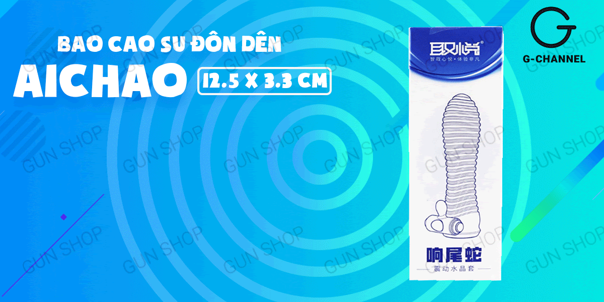 Bao cao su đôn dên Aichao rung tăng kích thước co giãn thoải mái Bao cao su đôn dên Aichao rung tăng kích thước co giãn thoải mái