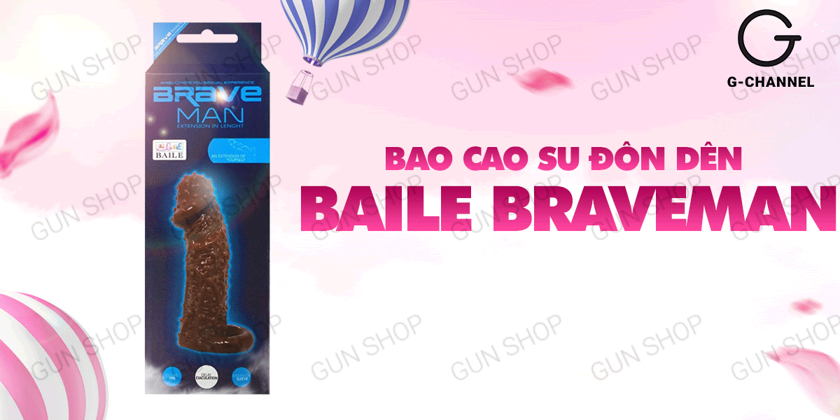 Bao cao su đôn dên dây đeo Baile Braveman tăng kích thước hiệu quả Bao cao su đôn dên dây đeo Baile Braveman tăng kích thước hiệu quả