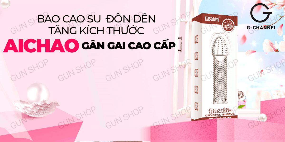 Bao cao su đôn dên Aichao gân gai tăng kích thước ôm sát mạnh mẽ Bao cao su đôn dên Aichao gân gai tăng kích thước ôm sát mạnh mẽ