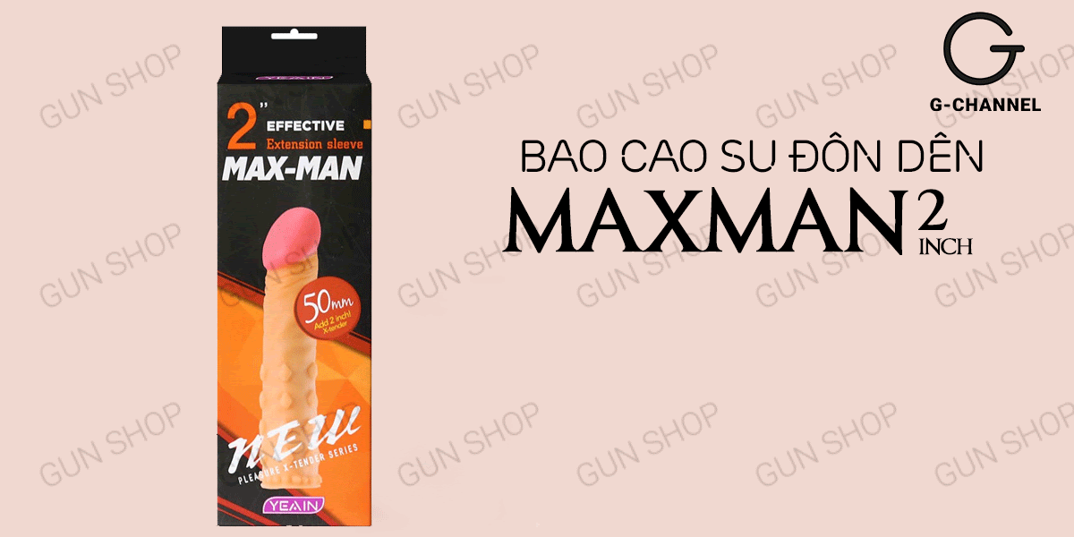 Bao cao su đôn dên Yeain Maxman tăng 2 inch gai mềm mại mới Bao cao su đôn dên Yeain Maxman tăng 2 inch gai mềm mại mới