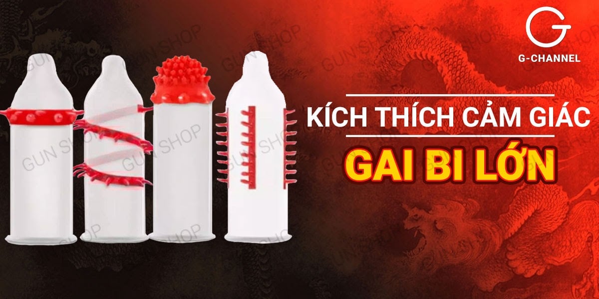 Bao cao su Dragon gân gai bi lớn kích thích cảm giác cực đỉnh Bao cao su Dragon gân gai bi lớn kích thích cảm giác cực đỉnh