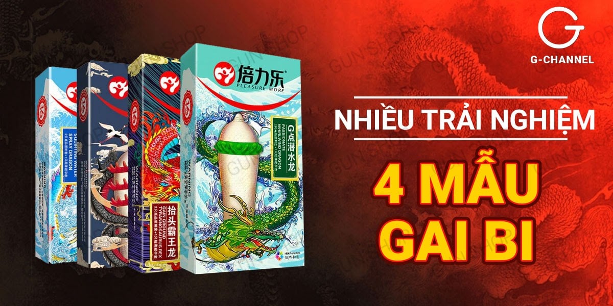Bao cao su Dragon gân gai bi lớn kích thích cảm giác cực đỉnh Bao cao su Dragon gân gai bi lớn kích thích cảm giác cực đỉnh