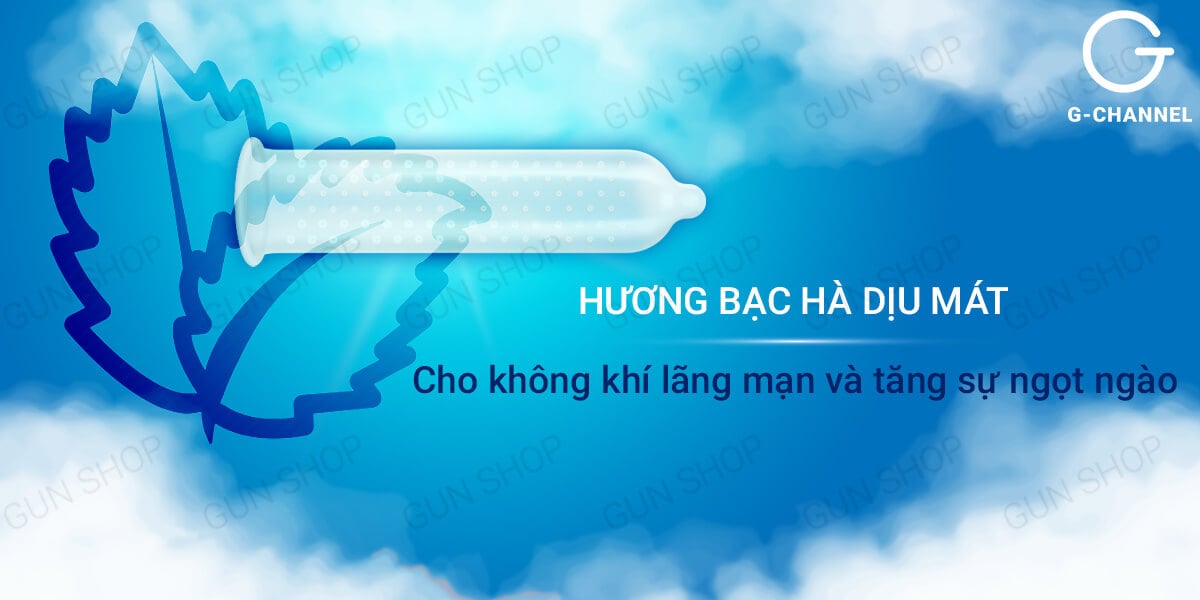Bao cao su Supermen Long Love hương bạc hà kéo dài thời gian Bao cao su Supermen Long Love hương bạc hà kéo dài thời gian