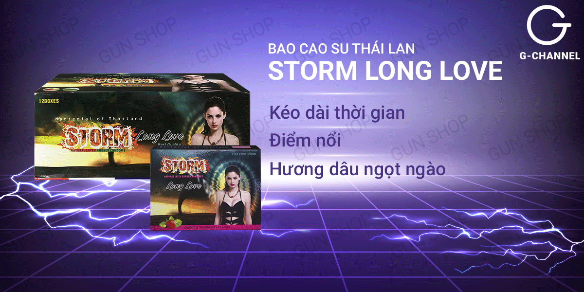 Bao cao su Storm Long Love kéo dài thời gian an toàn thoải mái Bao cao su Storm Long Love kéo dài thời gian an toàn thoải mái