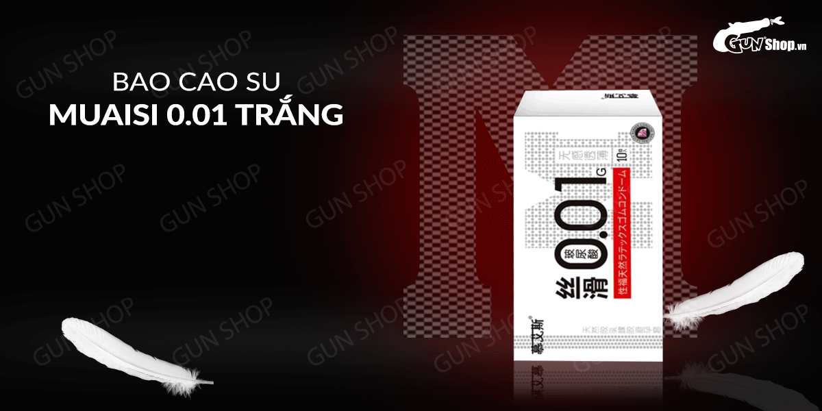 Bao cao su Muaisi 0.01 trắng siêu mỏng hộp 10 cái cảm giác chân thật Bao cao su Muaisi 0.01 trắng siêu mỏng hộp 10 cái cảm giác chân thật