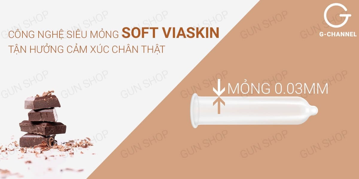 Bao cao su Nakanishi siêu mỏng 0.03mm hương chocolate thơm ngon Bao cao su Nakanishi siêu mỏng 0.03mm hương chocolate thơm ngon