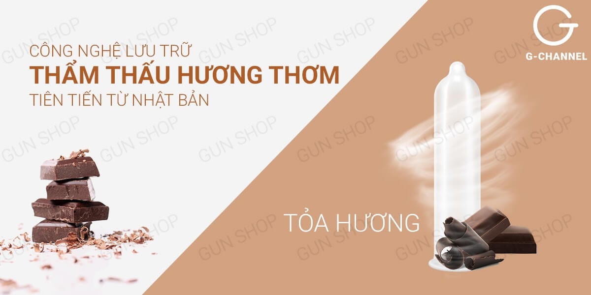 Bao cao su Nakanishi siêu mỏng 0.03mm hương chocolate thơm ngon Bao cao su Nakanishi siêu mỏng 0.03mm hương chocolate thơm ngon