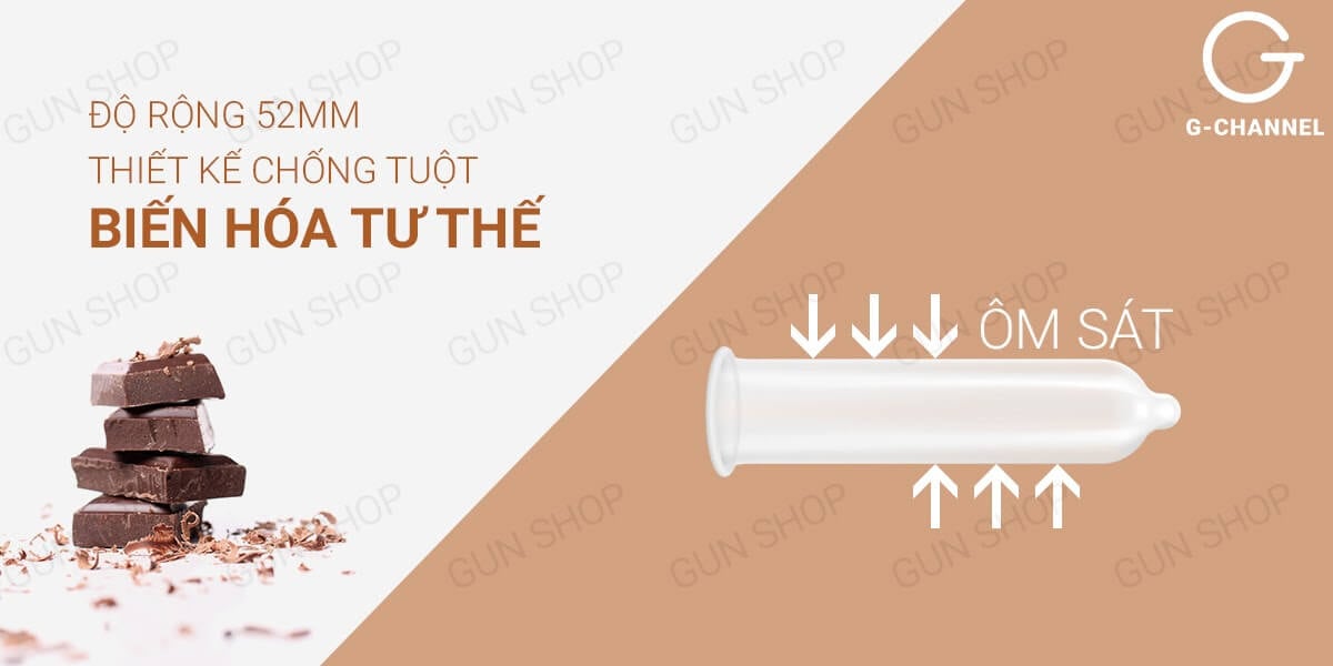 Bao cao su Nakanishi siêu mỏng 0.03mm hương chocolate thơm ngon Bao cao su Nakanishi siêu mỏng 0.03mm hương chocolate thơm ngon