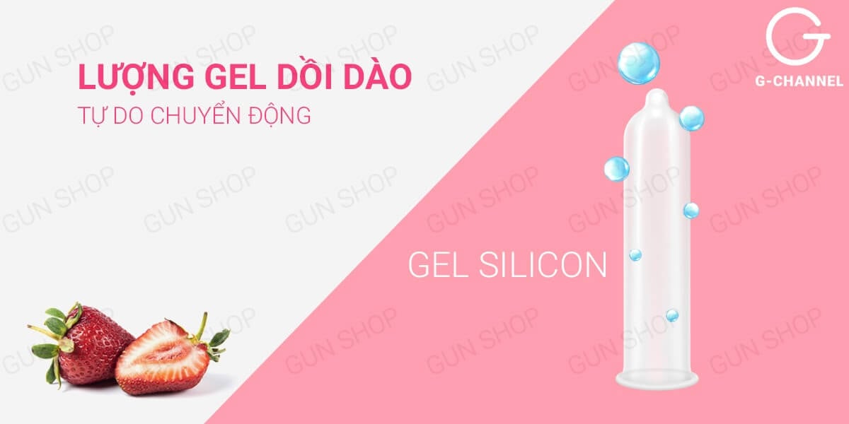Bao cao su Nakanishi siêu mỏng 0.03mm hương dâu hộp 4 cái Bao cao su Nakanishi siêu mỏng 0.03mm hương dâu hộp 4 cái