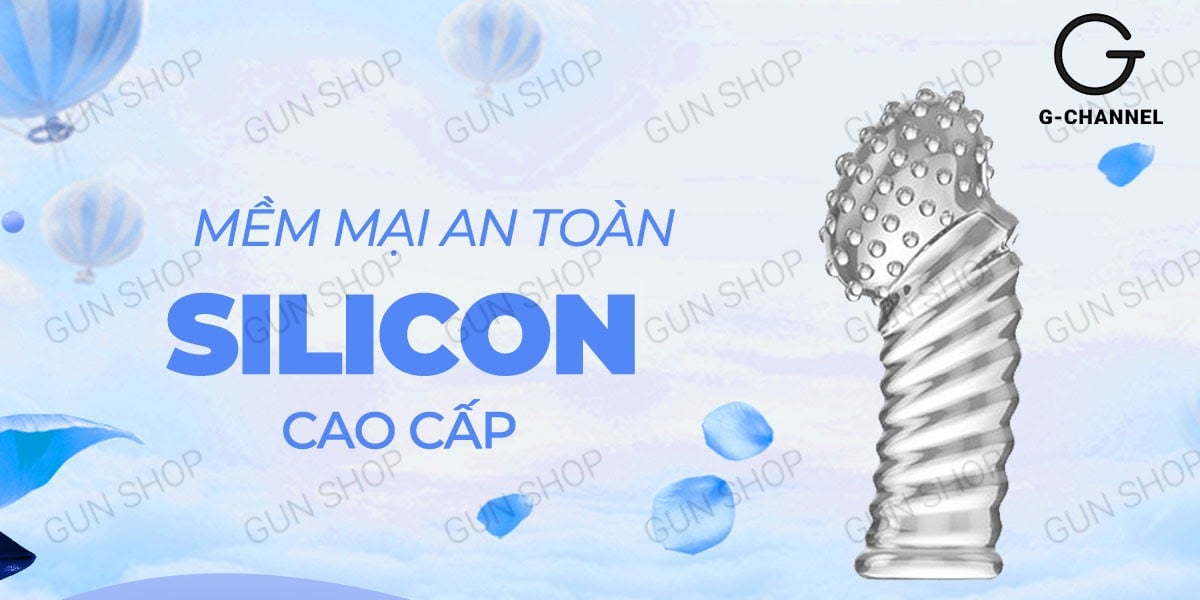 Bao cao su ngón tay dài Aichao G-spot 2 gai lớn tăng khoái cảm mạnh Bao cao su ngón tay dài Aichao G-spot 2 gai lớn tăng khoái cảm mạnh