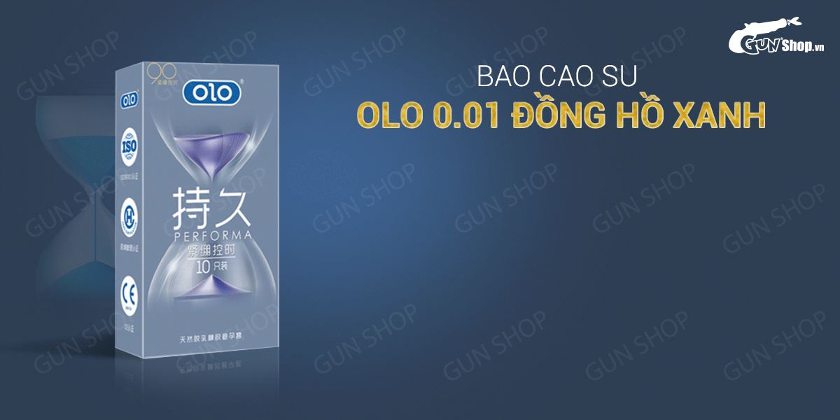 Bao cao su OLO 0.01 Đồng Hồ Xanh kéo dài thời gian quan hệ hương vani thơm dịu Bao cao su OLO 0.01 Đồng Hồ Xanh kéo dài thời gian quan hệ hương vani thơm dịu