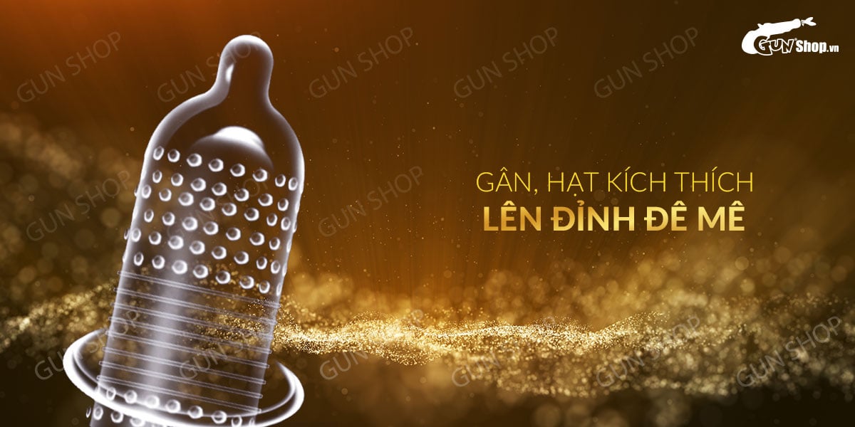 Bao cao su OLO 0.01 Vàng siêu mỏng gân gai hộp 10 cái Bao cao su OLO 0.01 Vàng siêu mỏng gân gai hộp 10 cái