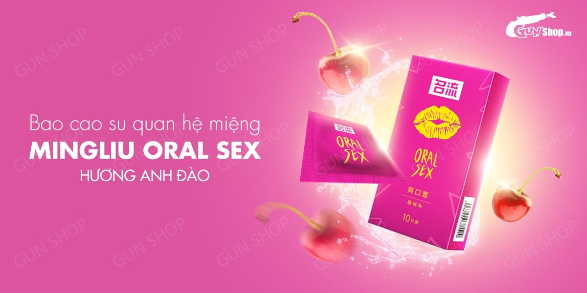 Bao cao su quan hệ miệng Mingliu Oral Sex hương anh đào 10c Bao cao su quan hệ miệng Mingliu Oral Sex hương anh đào 10c